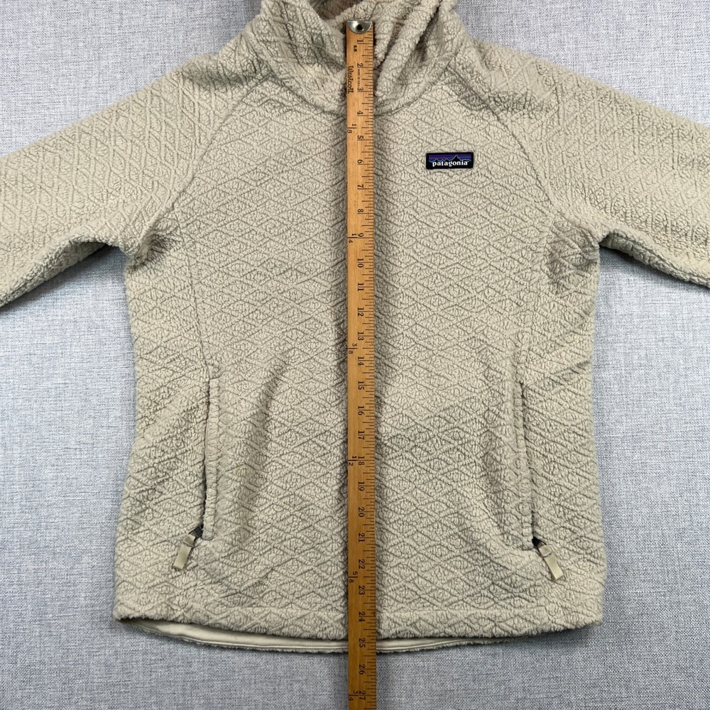 Patagonia Diamond Capra Hoody Women Small Pelican Beige Fleece Pullover Gorpcore - Picture 7 of 9